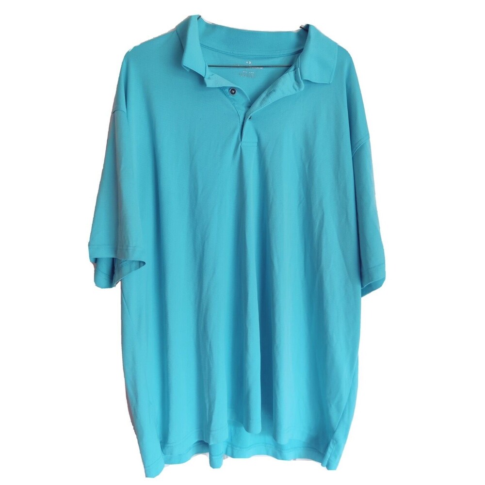 Grand Slam Golf Polo Blue Shirt Top Mens Size XXL 2X Light Blue 100% Polyester